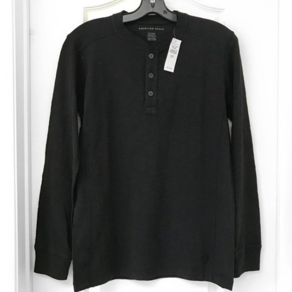 American Eagle - Cozy Casual 3 Button Longsleeve Pullover - Picture 1 of 8